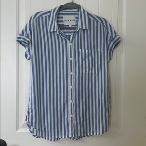 LOLA RIVER Button Down Striped Shirt size-XS